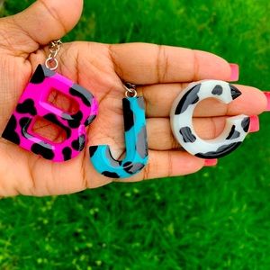 Animal Print Keychain (Letter J Only)